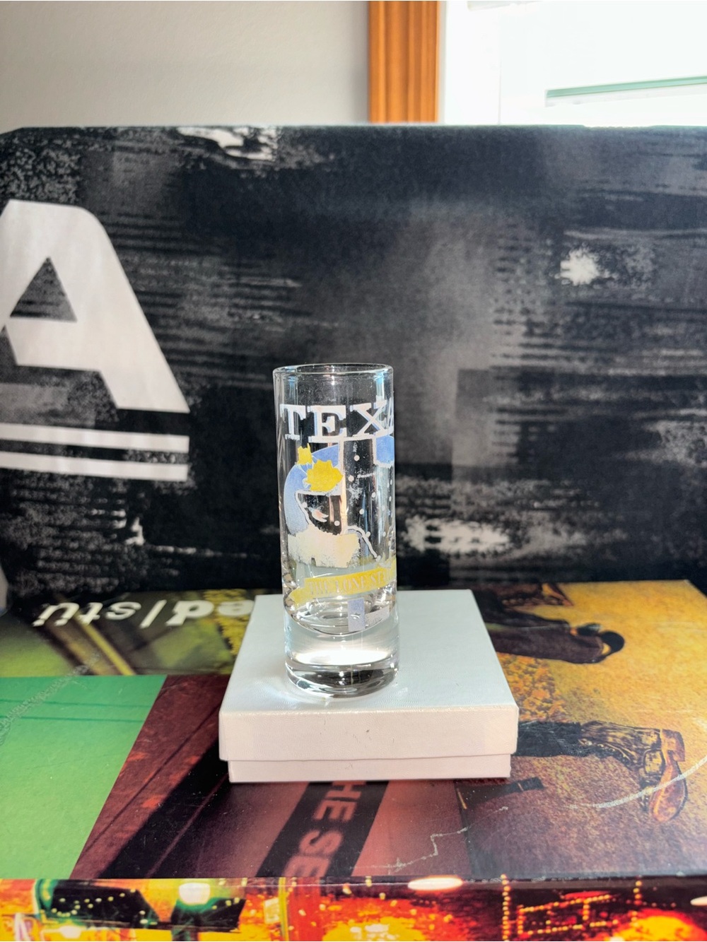 Vintage Texas The Lone Star State Tall Shooter Shot Glass 4”